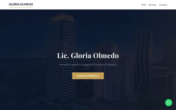 La muestra de diseño para estudio contable: Lic. Gloria Olmedo